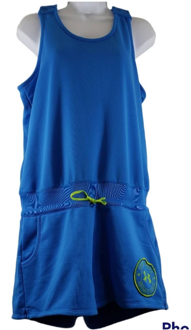 Under Armour Fleece Heat Gear Athletic Blue Romper Size Large